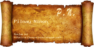 Pilnay Ninon névjegykártya